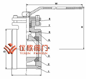Q71對夾式球閥,結(jié)構(gòu)圖